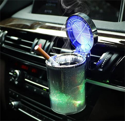Universal Car Colorful Ashtray Portable LED Light Car Ashtray Cigarette Holder Car Styling Mini Cup Holder Car Accessories